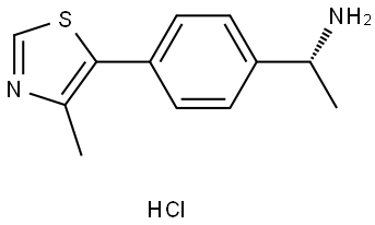 Benzenemethanamine, α-methyl-4-(4-methyl-5-thiazolyl)-, hydrochloride (1:1), (αR)- Structure