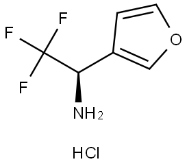 (R)-2,2,2-trifluoro-1-(furan-3-yl)ethan-1-amine hydrochloride Structure