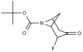 6-Azabicyclo[3.1.1]heptane-6-carboxylic acid, 2-fluoro-3-oxo-, 1,1-dimethylethyl ester Structure