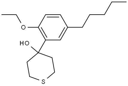 4-(2-ethoxy-5-pentylphenyl)tetrahydro-2H-thiopyran-4-ol Structure