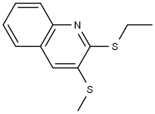 2-(ethylthio)-3-(methylthio)quinoline Structure
