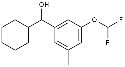 cyclohexyl(3-(difluoromethoxy)-5-methylphenyl)methanol Structure