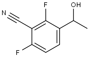 2,6-difluoro-3-(1-hydroxyethyl)benzonitrile Structure