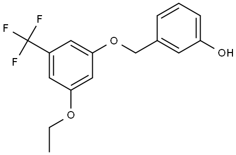 3-((3-ethoxy-5-(trifluoromethyl)phenoxy)methyl)phenol Structure