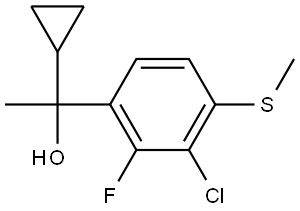 1-(3-chloro-2-fluoro-4-(methylthio)phenyl)-1-cyclopropylethanol Structure