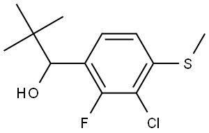 1-(3-chloro-2-fluoro-4-(methylthio)phenyl)-2,2-dimethylpropan-1-ol Structure
