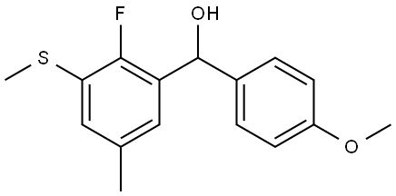 (2-fluoro-5-methyl-3-(methylthio)phenyl)(4-methoxyphenyl)methanol Structure