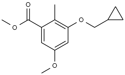 methyl 3-(cyclopropylmethoxy)-5-methoxy-2-methylbenzoate Structure