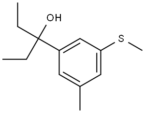 3-(3-methyl-5-(methylthio)phenyl)pentan-3-ol Structure