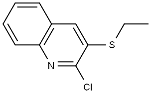 2-chloro-3-(ethylthio)quinoline Structure