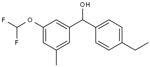 (3-(difluoromethoxy)-5-methylphenyl)(4-ethylphenyl)methanol Structure