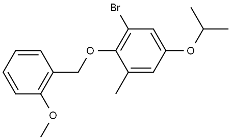 1-bromo-5-isopropoxy-2-((2-methoxybenzyl)oxy)-3-methylbenzene Structure