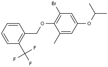 1-bromo-5-isopropoxy-3-methyl-2-((2-(trifluoromethyl)benzyl)oxy)benzene Structure