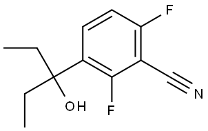 2,6-difluoro-3-(3-hydroxypentan-3-yl)benzonitrile Structure