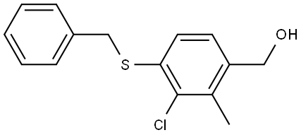 (4-(benzylthio)-3-chloro-2-methylphenyl)methanol Structure