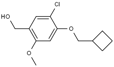 (5-chloro-4-(cyclobutylmethoxy)-2-methoxyphenyl)methanol Structure
