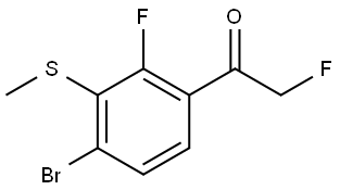 1-(4-bromo-2-fluoro-3-(methylthio)phenyl)-2-fluoroethanone Structure