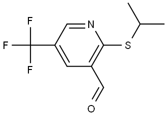 2-(isopropylthio)-5-(trifluoromethyl)nicotinaldehyde Structure