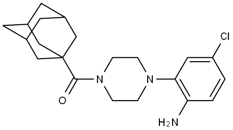 Methanone, [4-(2-amino-5-chlorophenyl)-1-piperazinyl]tricyclo[3.3.1.13,7]dec-1-yl- Structure