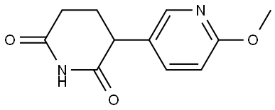2,6-Piperidinedione, 3-(6-methoxy-3-pyridinyl)- Structure