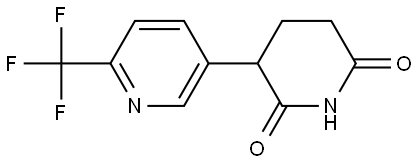 3-(6-(trifluoromethyl)pyridin-3-yl)piperidine-2,6-dione Structure