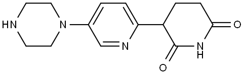 3-(5-(piperazin-1-yl)pyridin-2-yl)piperidine-2,6-dione Structure