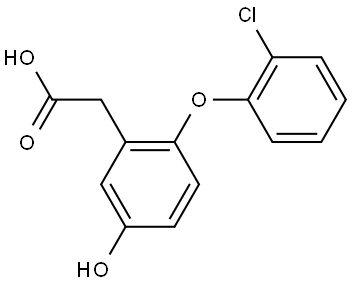 Benzeneacetic acid, 2-(2-chlorophenoxy)-5-hydroxy- Structure