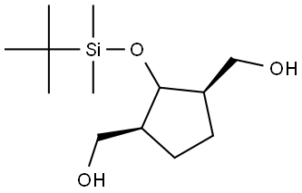 1,3-Cyclopentanedimethanol, 2-[[(1,1-dimethylethyl)dimethylsilyl]oxy]- Structure