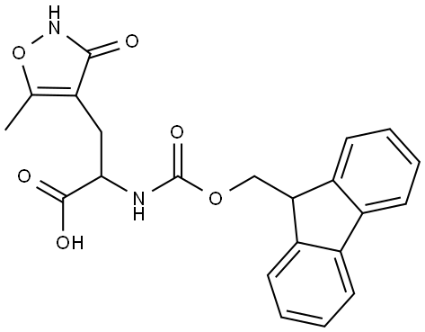 4-Isoxazolepropanoic acid, α-[[(9H-fluoren-9-ylmethoxy)carbonyl]amino]-2,3-dihydro-5-methyl-3-oxo- Structure