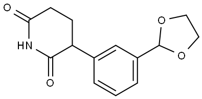 2,6-Piperidinedione, 3-[3-(1,3-dioxolan-2-yl)phenyl]- Structure