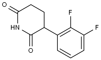 2,6-Piperidinedione, 3-(2,3-difluorophenyl)- Structure