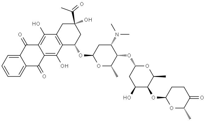 N,N-Dimethyl-idarubicin-trisaccharide Structure
