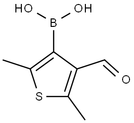 (4-formyl-2,5-dimethylthiophen-3-yl)boronic acid Structure