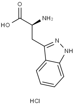 1H-Indazole-3-propanoic acid, α-amino-, hydrochloride (1:1), (αS)- Structure