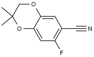 7-Fluoro-2,2-dimethyl-2,3-dihydrobenzo[b][1,4]dioxine-6-carbonitrile Structure