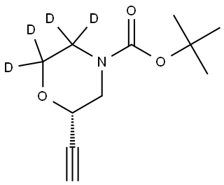 tert-Butyl (S)-2-ethynylmorpholine-4-carboxylate-d4 Structure