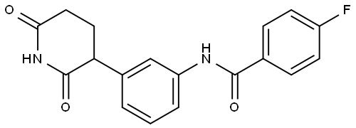 Benzamide, N-[3-(2,6-dioxo-3-piperidinyl)phenyl]-4-fluoro- Structure