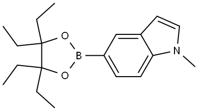 1H-Indole, 1-methyl-5-(4,4,5,5-tetraethyl-1,3,2-dioxaborolan-2-yl)- Structure