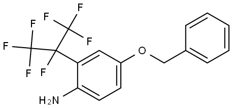 Benzenamine, 4-(phenylmethoxy)-2-[1,2,2,2-tetrafluoro-1-(trifluoromethyl)ethyl]- Structure
