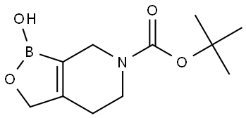 tert-Butyl 1-hydroxy-3,4,5,7-tetrahydro-[1,2]oxaborolo[3,4-c]pyridine-6(1H)-carboxylate Structure