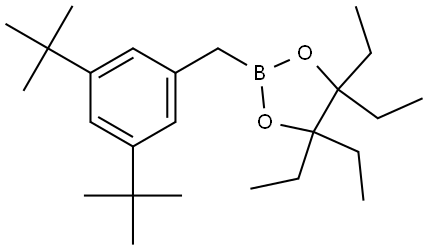 2-(3,5-di-tert-butylbenzyl)-4,4,5,5-tetraethyl-1,3,2-dioxaborolane Structure