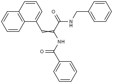 Benzamide, N-[2-(1-naphthalenyl)-1-[[(phenylmethyl)amino]carbonyl]ethenyl]- Structure