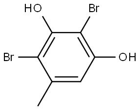 2,4-Dibromo-5-methyl-1,3-benzenediol Structure