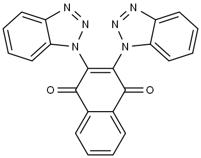 1,4-Naphthalenedione, 2,3-bis(1H-benzotriazol-1-yl)- Structure