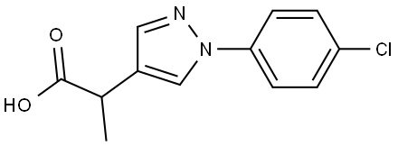 2-[1-(4-Chlorophenyl)-4-pyrazolyl]propanoic Acid Structure