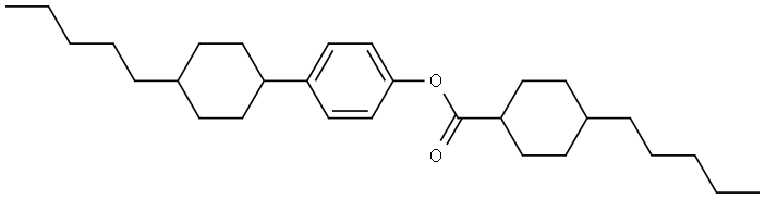 [4-(4-pentylcyclohexyl)phenyl] 4-pentylcyclohexane-1-carboxylate Structure