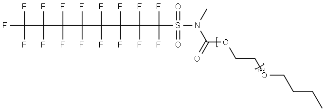 Poly(oxy-1,2-ethanediyl), .alpha.-(heptadecafluorooctyl)sulfonylmethylaminocarbonyl-.omega.-butoxy- Structure