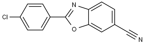 2-(4-Chlorophenyl)-6-benzoxazolecarbonitrile Structure