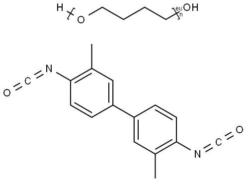 Poly(oxy-1,4-butanediyl), α-hydro-ω-hydroxy-, polymer with 4,4'-diisocyanato-3,3'-dimethyl-1,1'-biphenyl Structure