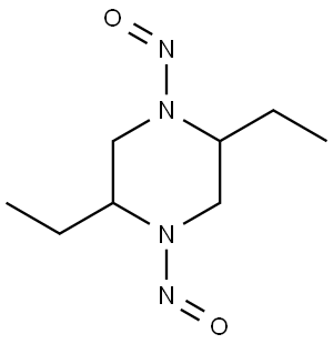 2,5-diethyl-1,4-dinitrosopiperazine Structure